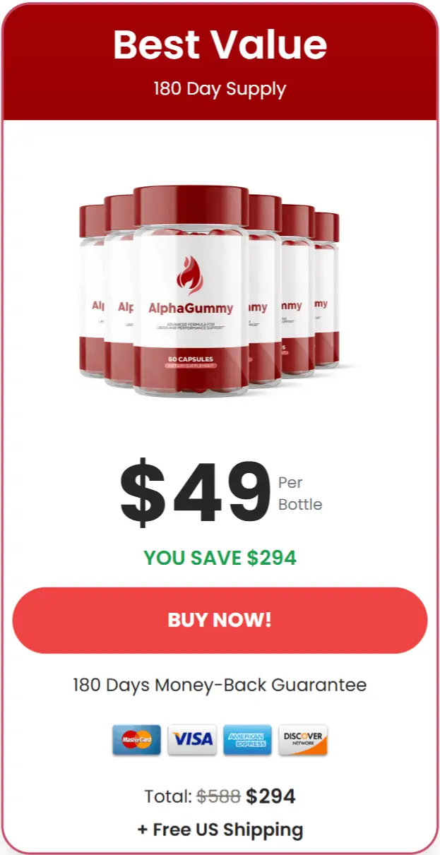 Alpha Gummies best offer package price